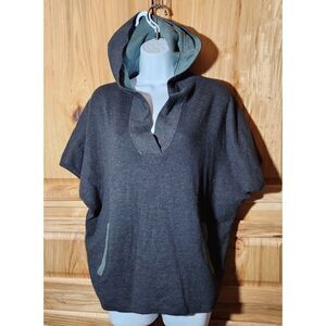 Cynthia Rowley Hooded Poncho Top Women’s Small Gray